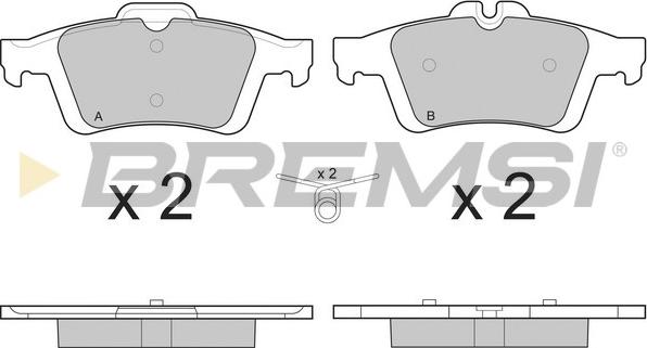 Bremsi BP3217 - Kit pastiglie freno, Freno a disco autozon.pro