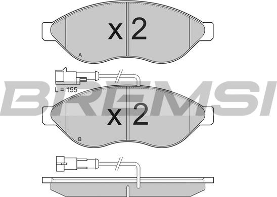 Bremsi BP3285 - Kit pastiglie freno, Freno a disco autozon.pro