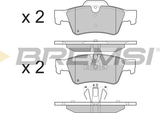 Bremsi BP3280 - Kit pastiglie freno, Freno a disco autozon.pro