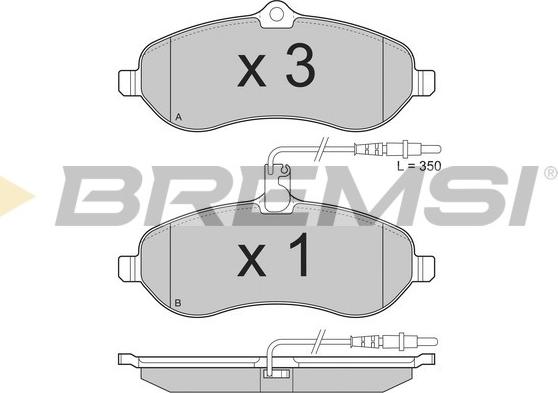 Bremsi BP3283 - Kit pastiglie freno, Freno a disco autozon.pro