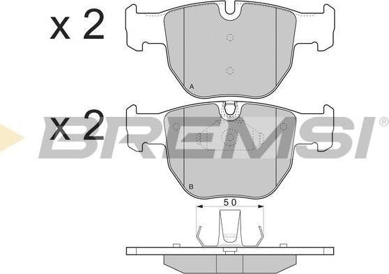 Bremsi BP3287 - Kit pastiglie freno, Freno a disco autozon.pro