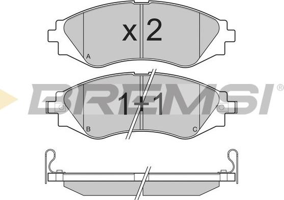 Bremsi BP3234 - Kit pastiglie freno, Freno a disco autozon.pro