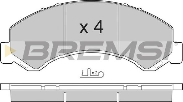 Bremsi BP3236 - Kit pastiglie freno, Freno a disco autozon.pro