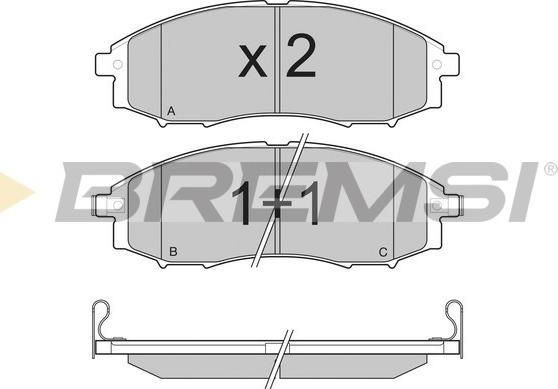 Bremsi BP3230 - Kit pastiglie freno, Freno a disco autozon.pro