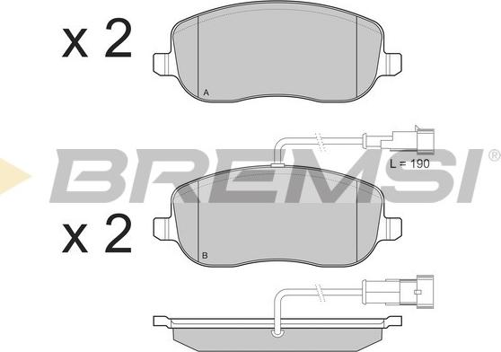 Bremsi BP3226 - Kit pastiglie freno, Freno a disco autozon.pro