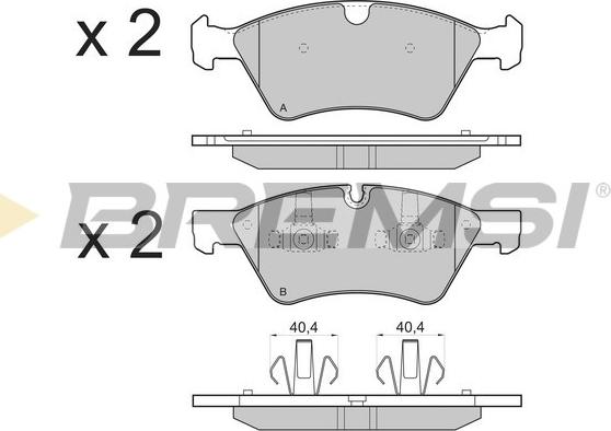 Bremsi BP3279 - Kit pastiglie freno, Freno a disco autozon.pro