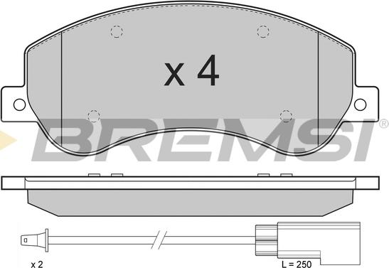 Bremsi BP3274 - Kit pastiglie freno, Freno a disco autozon.pro