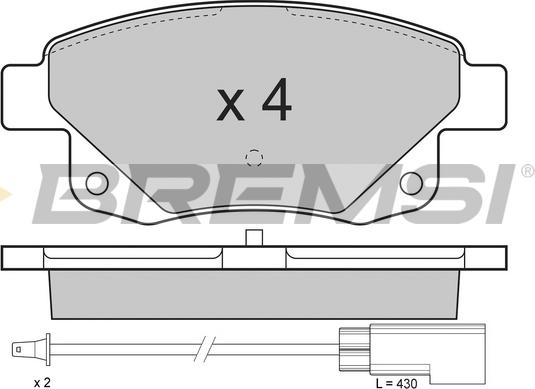 Bremsi BP3275 - Kit pastiglie freno, Freno a disco autozon.pro