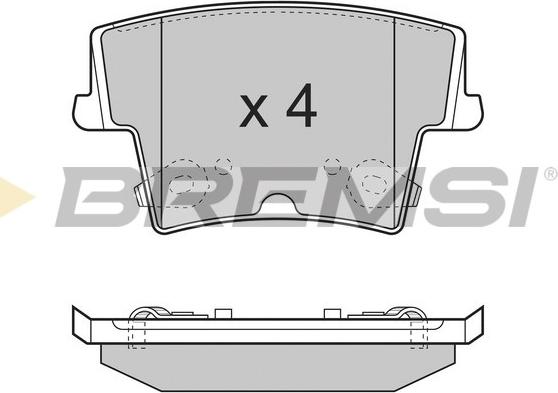 Bremsi BP3278 - Kit pastiglie freno, Freno a disco autozon.pro