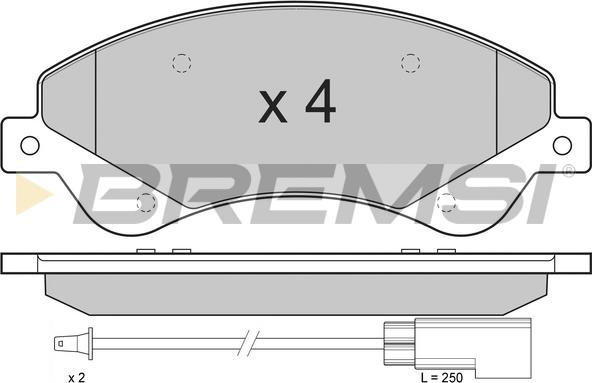 Bremsi BP3273 - Kit pastiglie freno, Freno a disco autozon.pro