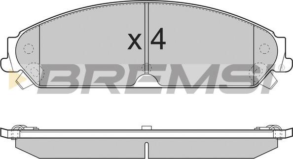 Bremsi BP3277 - Kit pastiglie freno, Freno a disco autozon.pro