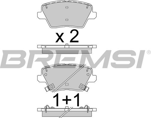 Bremsi BP3799 - Kit pastiglie freno, Freno a disco autozon.pro