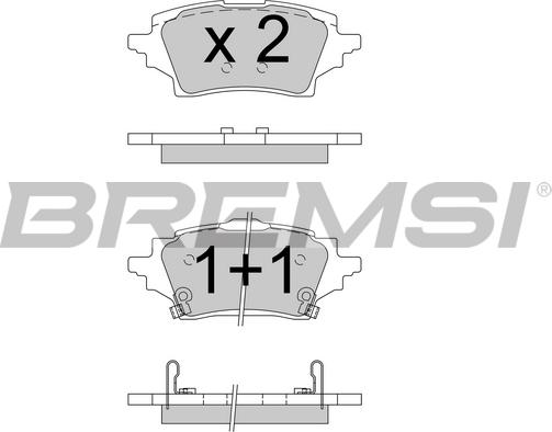 Bremsi BP3796 - Kit pastiglie freno, Freno a disco autozon.pro