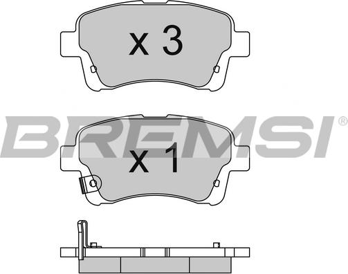 Bremsi BP3740 - Kit pastiglie freno, Freno a disco autozon.pro