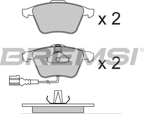 Bremsi BP3741 - Kit pastiglie freno, Freno a disco autozon.pro