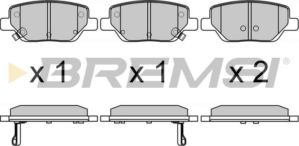 Bremsi BP3748 - Kit pastiglie freno, Freno a disco autozon.pro