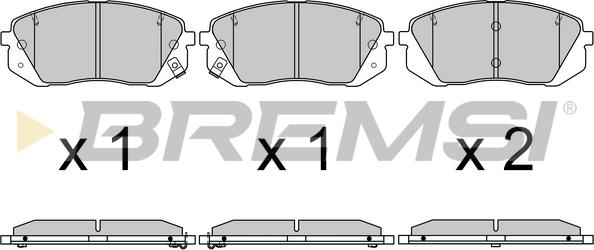 Bremsi BP3754 - Kit pastiglie freno, Freno a disco autozon.pro