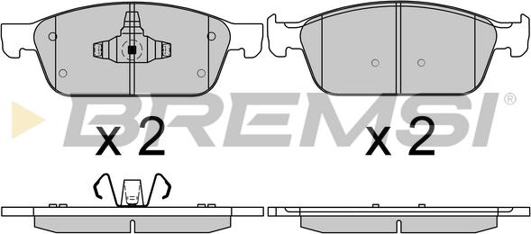 Bremsi BP3751 - Kit pastiglie freno, Freno a disco autozon.pro