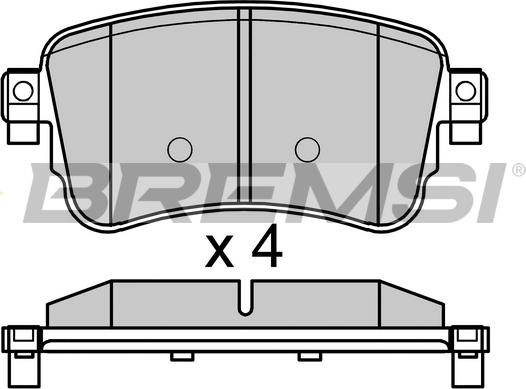 Bremsi BP3753 - Kit pastiglie freno, Freno a disco autozon.pro