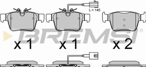 Bremsi BP3769 - Kit pastiglie freno, Freno a disco autozon.pro