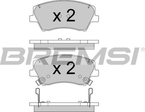 Bremsi BP3766 - Kit pastiglie freno, Freno a disco autozon.pro