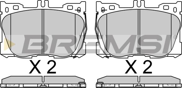 Bremsi BP3762 - Kit pastiglie freno, Freno a disco autozon.pro