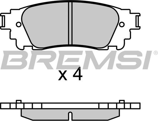 Bremsi BP3704 - Kit pastiglie freno, Freno a disco autozon.pro