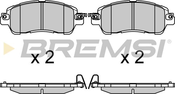 Bremsi BP3706 - Kit pastiglie freno, Freno a disco autozon.pro