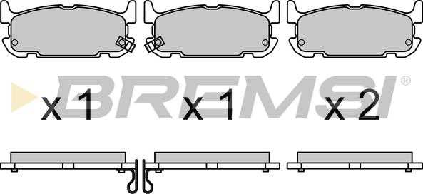 Bremsi BP3708 - Kit pastiglie freno, Freno a disco autozon.pro