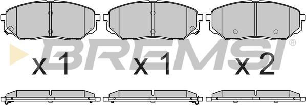 Bremsi BP3702 - Kit pastiglie freno, Freno a disco autozon.pro