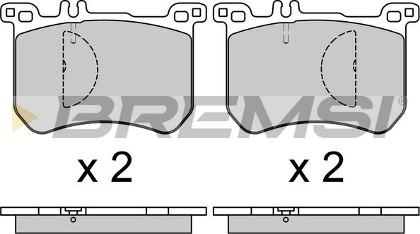 Bremsi BP3714 - Kit pastiglie freno, Freno a disco autozon.pro