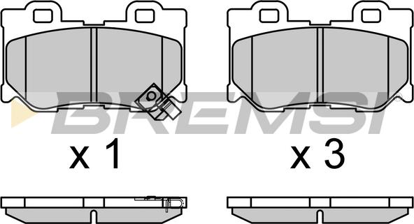 Bremsi BP3711 - Kit pastiglie freno, Freno a disco autozon.pro