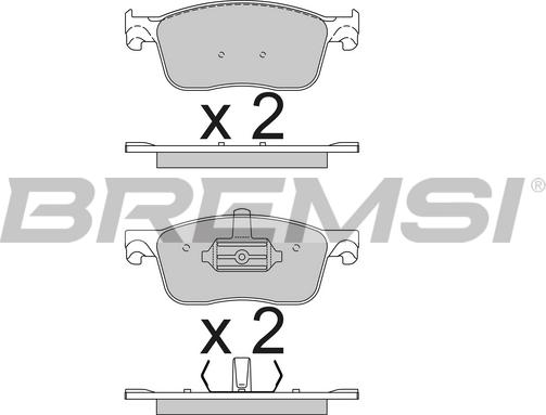 Bremsi BP3789 - Kit pastiglie freno, Freno a disco autozon.pro