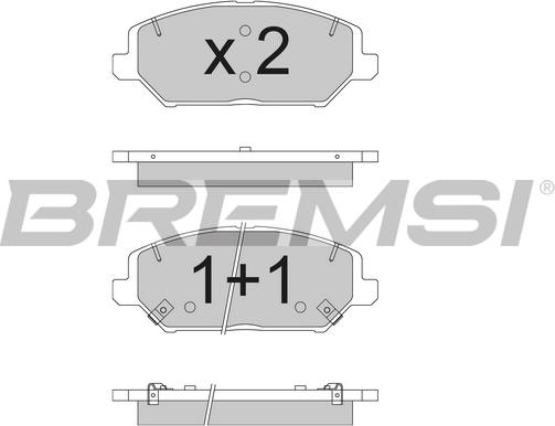 Bremsi BP3786 - Kit pastiglie freno, Freno a disco autozon.pro