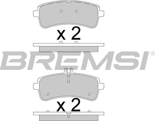 Bremsi BP3780 - Kit pastiglie freno, Freno a disco autozon.pro