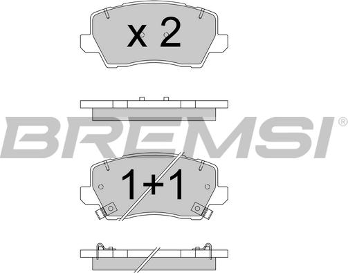 Bremsi BP3787 - Kit pastiglie freno, Freno a disco autozon.pro