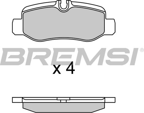 Bremsi BP3734 - Kit pastiglie freno, Freno a disco autozon.pro