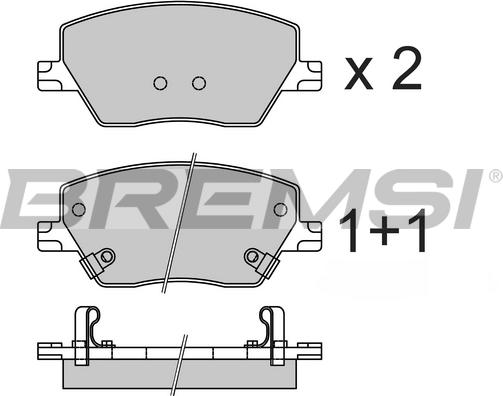 Bremsi BP3735 - Kit pastiglie freno, Freno a disco autozon.pro