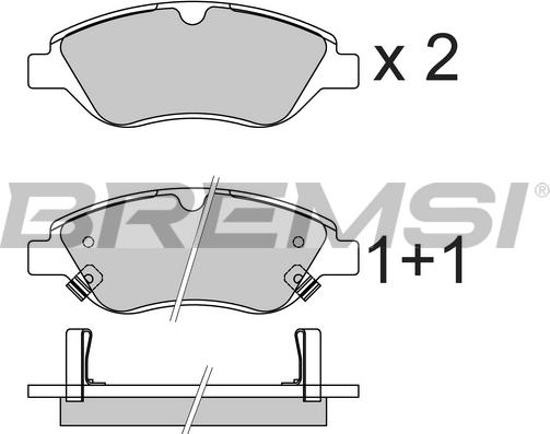 Bremsi BP3736 - Kit pastiglie freno, Freno a disco autozon.pro