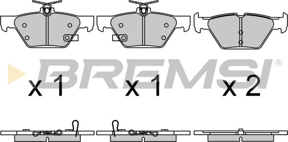 Bremsi BP3729 - Kit pastiglie freno, Freno a disco autozon.pro