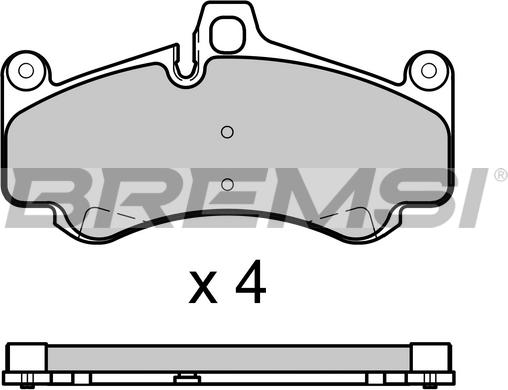 Bremsi BP3726 - Kit pastiglie freno, Freno a disco autozon.pro