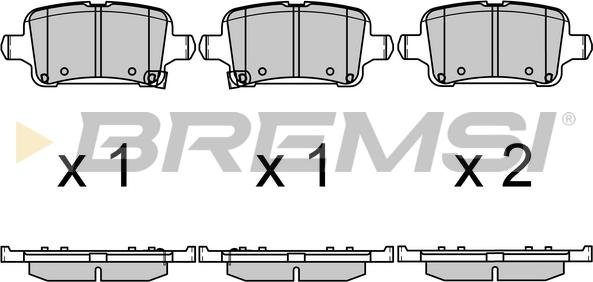 Bremsi BP3723 - Kit pastiglie freno, Freno a disco autozon.pro