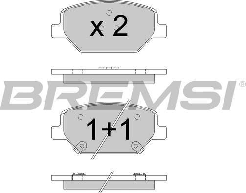 Bremsi BP3775 - Kit pastiglie freno, Freno a disco autozon.pro