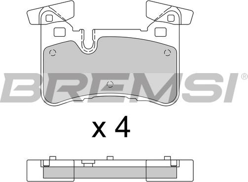 Bremsi BP3773 - Kit pastiglie freno, Freno a disco autozon.pro