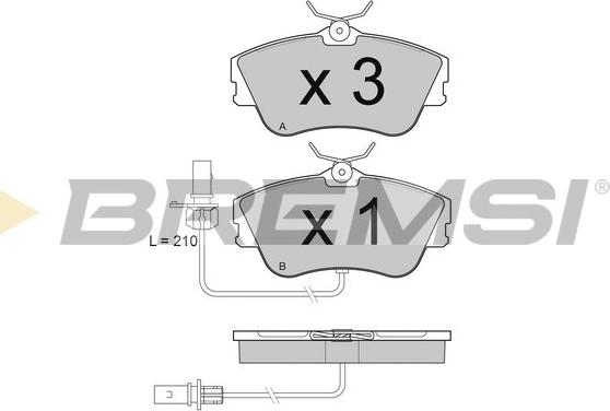 Bremsi BP2994 - Kit pastiglie freno, Freno a disco autozon.pro