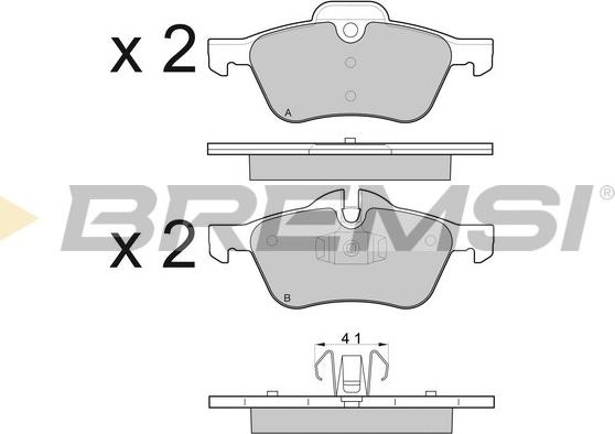 Bremsi BP2995 - Kit pastiglie freno, Freno a disco autozon.pro