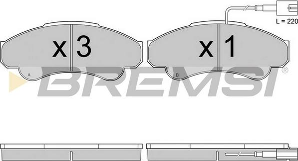 Bremsi BP2998TR - Kit pastiglie freno, Freno a disco autozon.pro