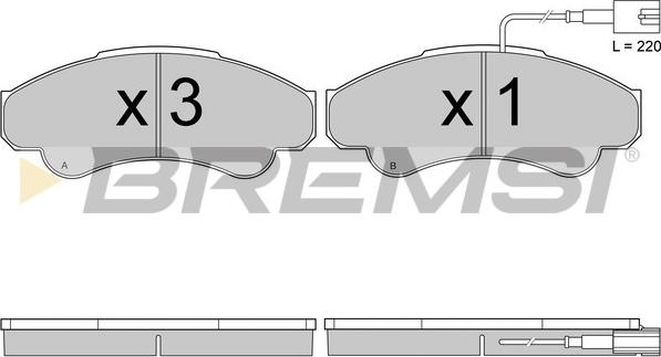 Bremsi BP2998 - Kit pastiglie freno, Freno a disco autozon.pro