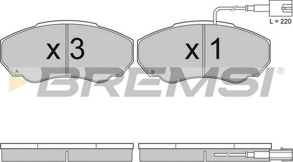 Bremsi BP2997TR - Kit pastiglie freno, Freno a disco autozon.pro