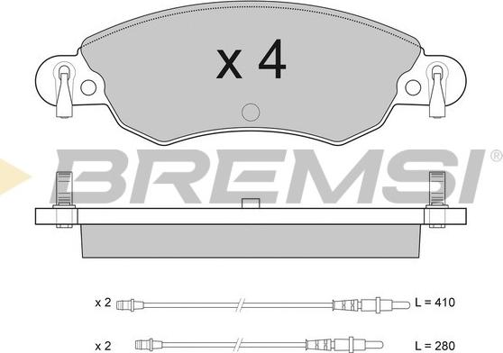 Bremsi BP2940 - Kit pastiglie freno, Freno a disco autozon.pro